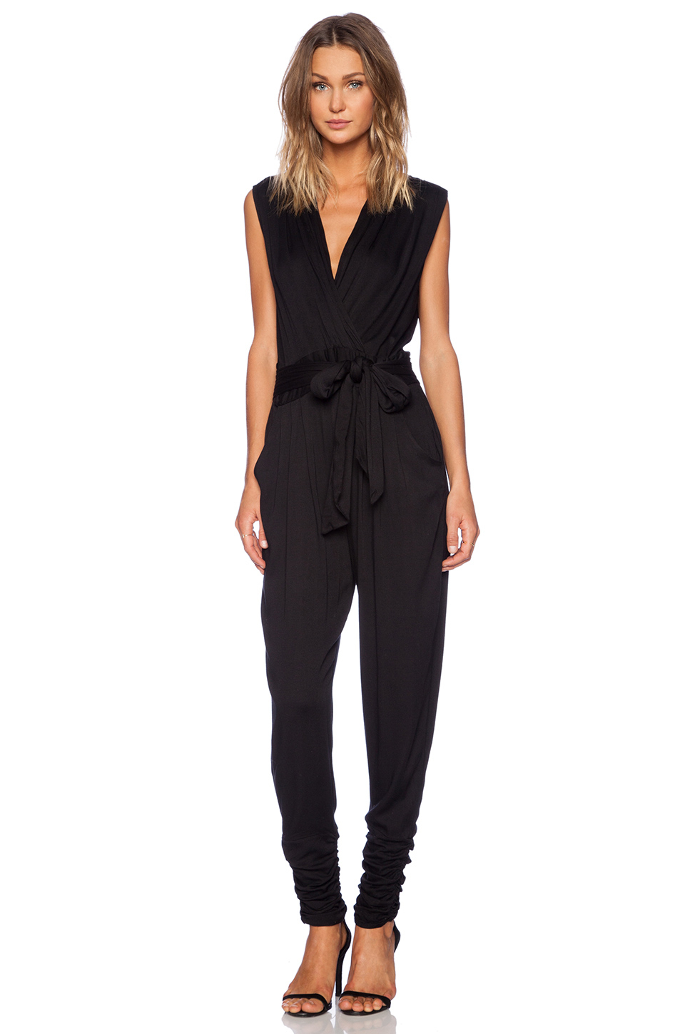 Young fabulous & broke Draped Jumpsuit in Black Lyst
