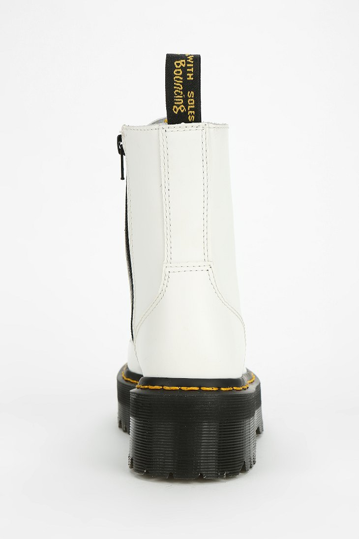Dr. Martens Jadon 8eye Platform Boot in White | Lyst
