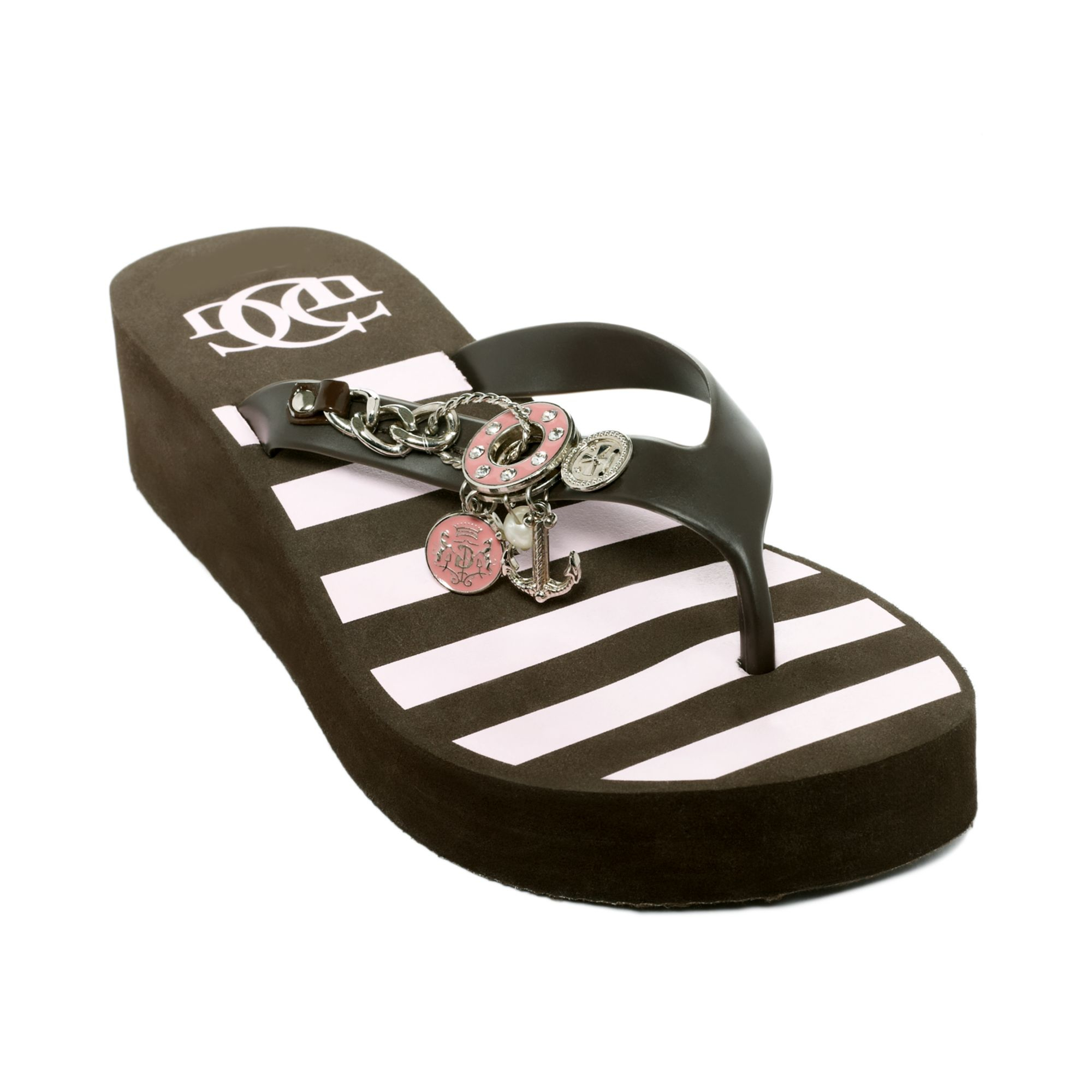 guess flip flops with charms