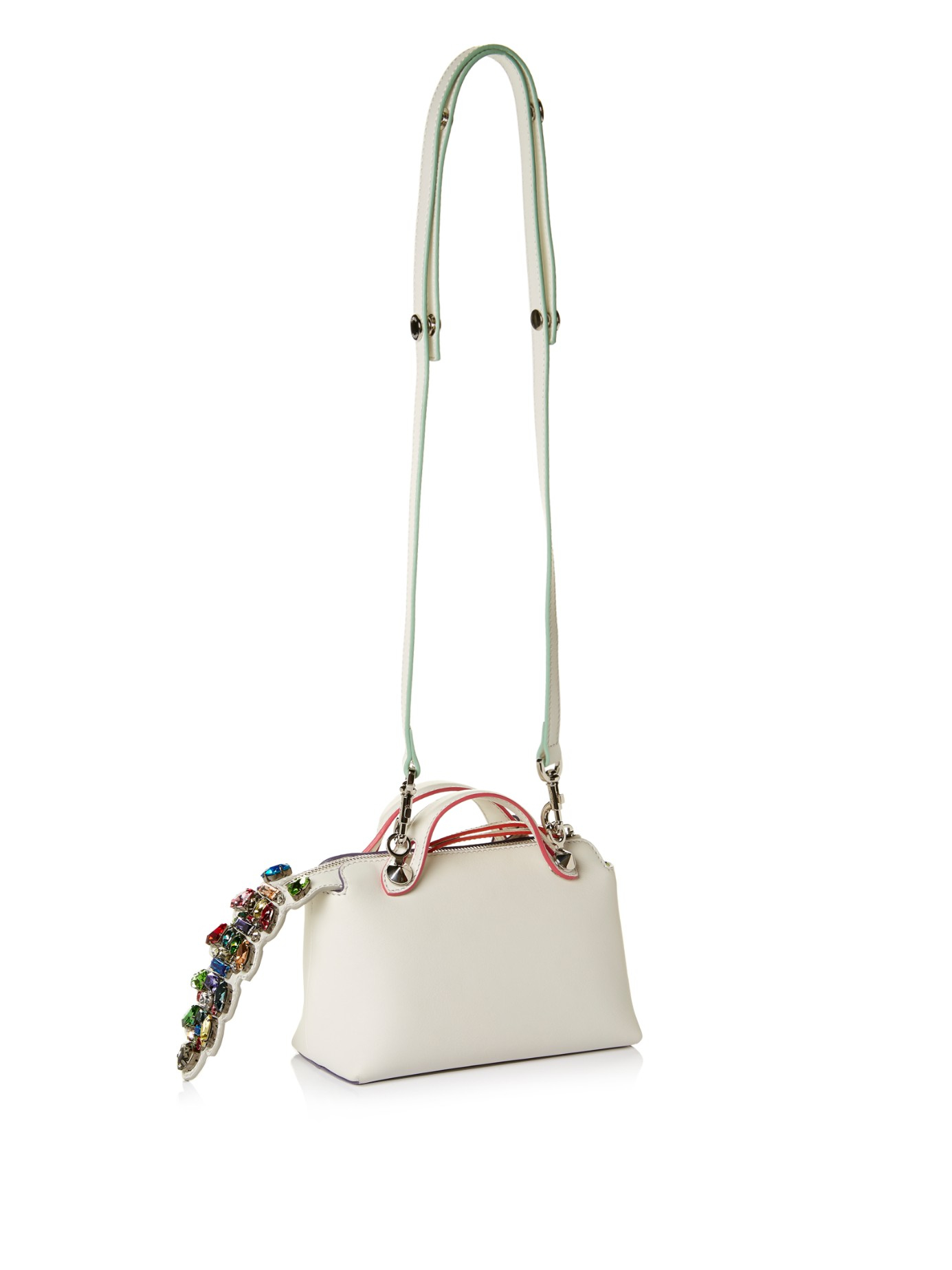 FENDI: By The Way bag in leather - White  Fendi mini bag 8BS067ABVL online  at