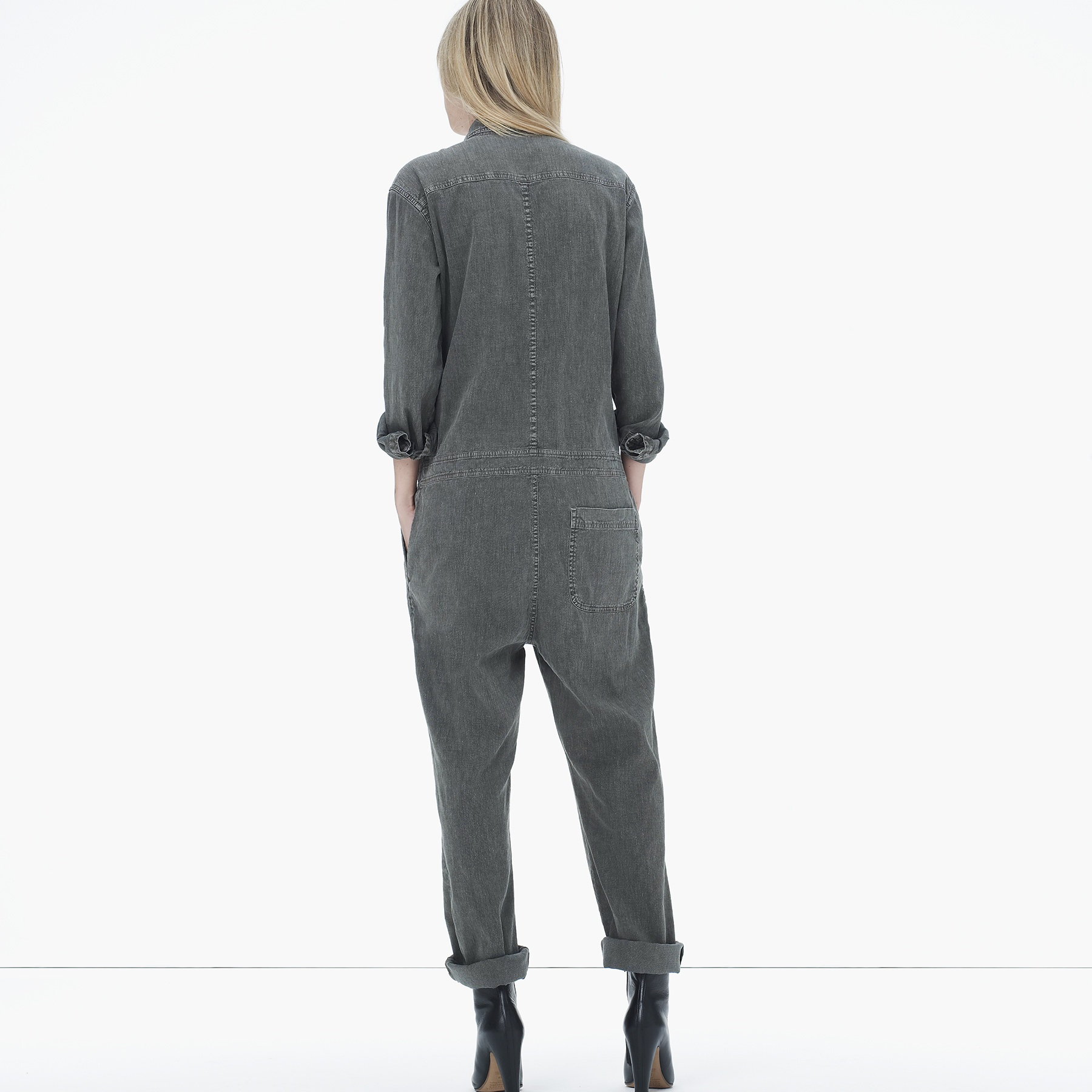 gray jumpsuit