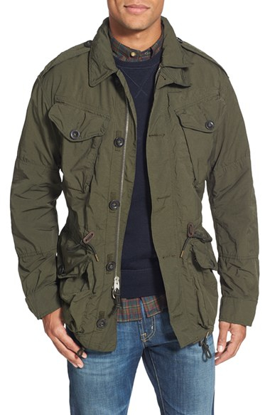 Polo Ralph Lauren Twill Combat Military Jacket in Green for Men - Lyst