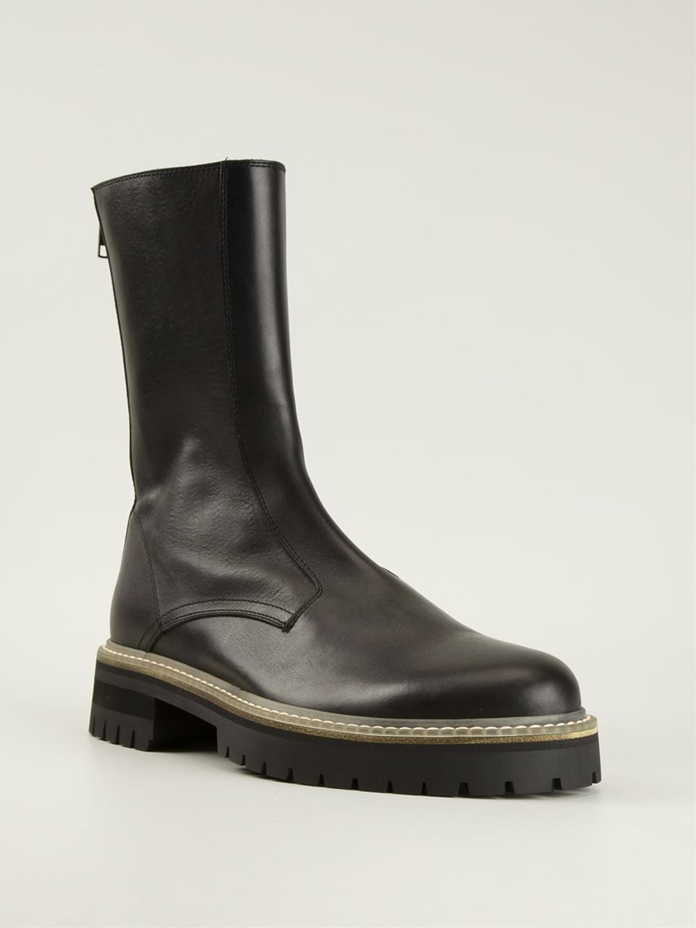 ann demeulemeester biker boots