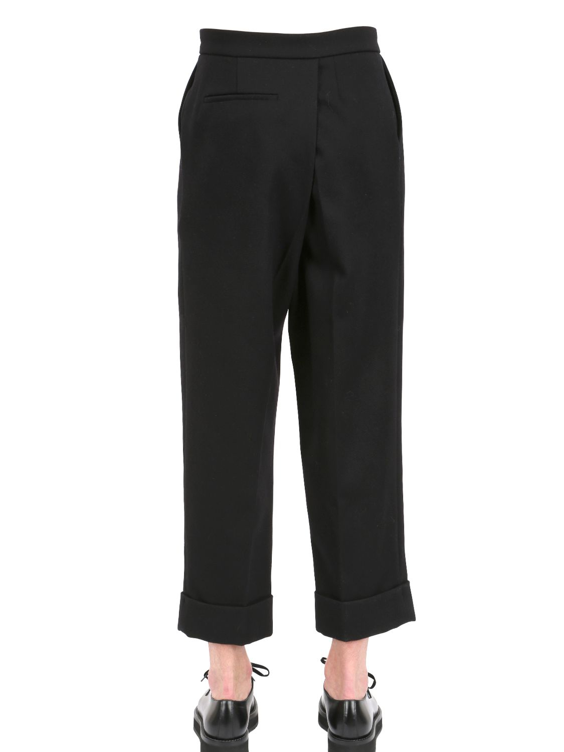 J.w.anderson Loose-fit Crepe Trousers in Black for Men | Lyst