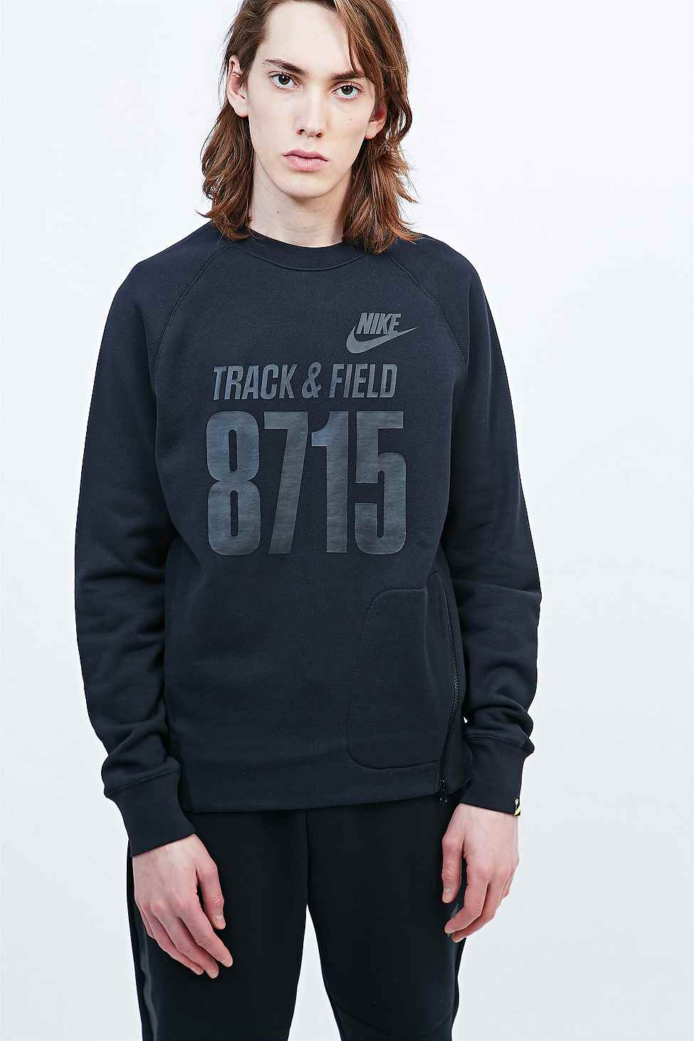 Nike Track And Field 8715 Sweatshirt In Black for Men | Lyst UK