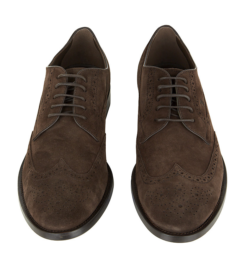tod's suede derby shoes