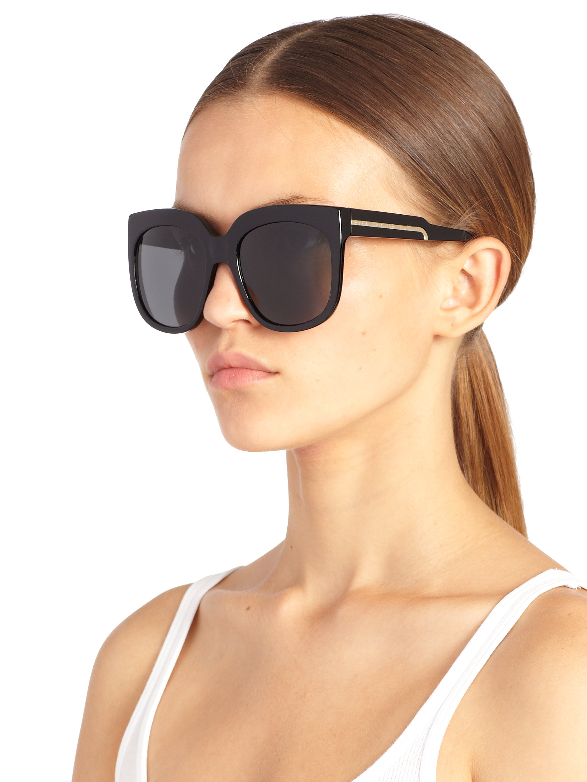 Stella McCartney Oversized 58mm Square Sunglasses in Black | Lyst