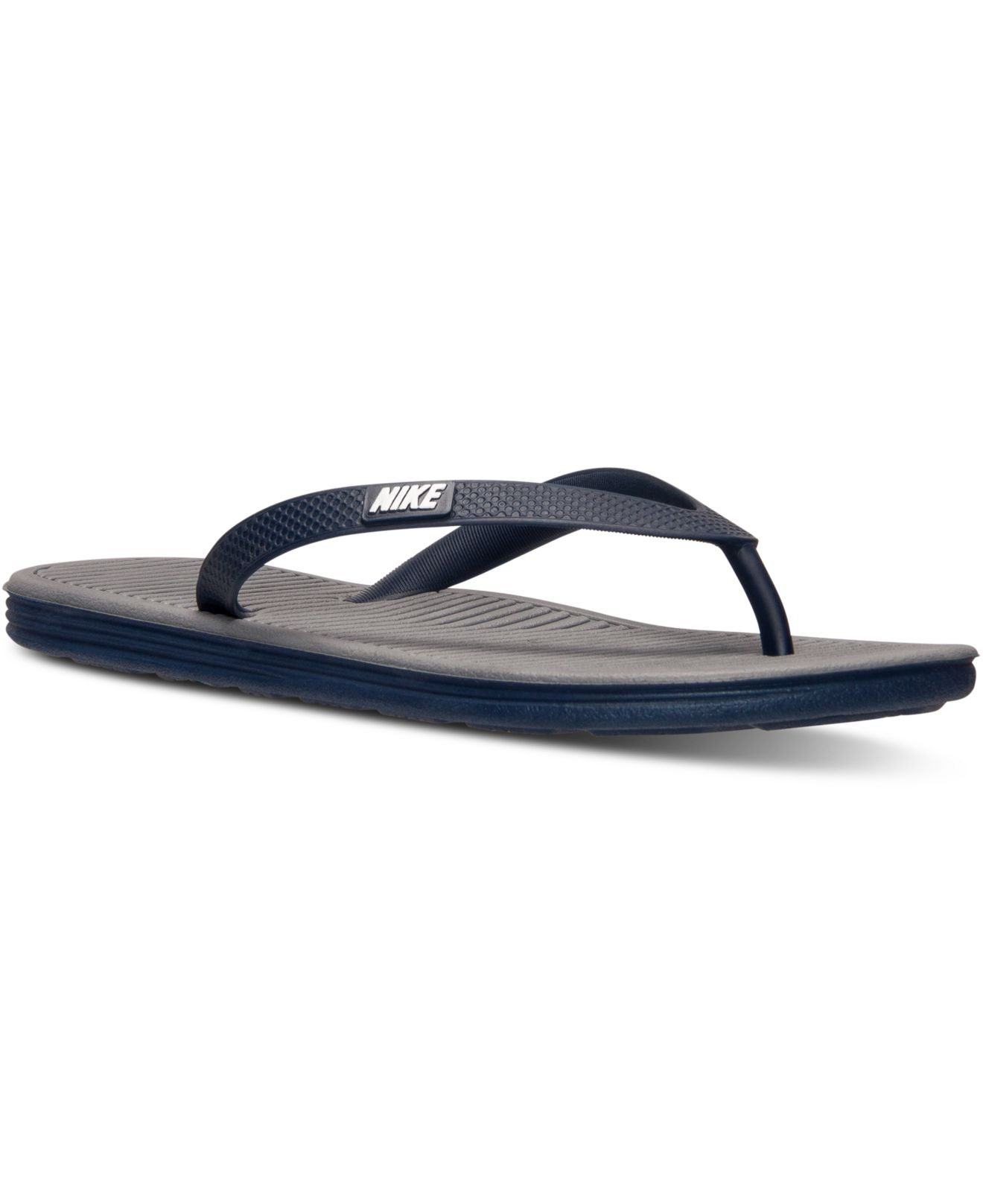 Nike Men's Solarsoft Thong Ii Sandals From Finish Line in Midnight  Navy/Cool Grey/w (Blue) for Men | Lyst