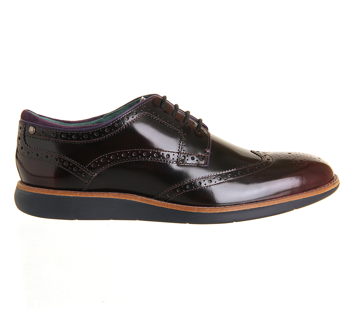 Lace Up Burgundy Brogue Wedge Shoes Lace Up Burgundy Brogue Wedge Shoes