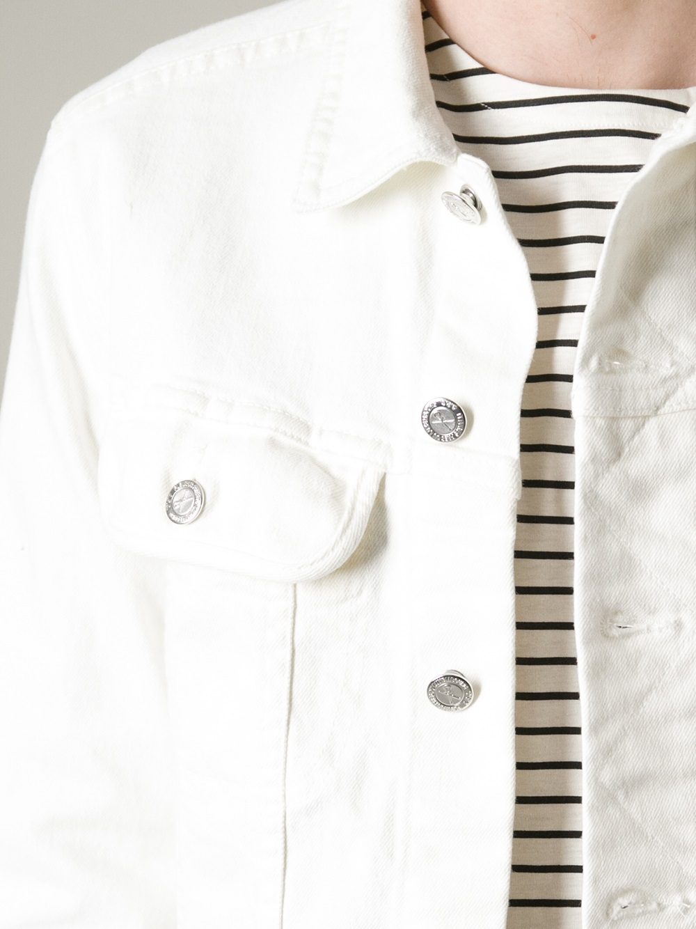 A.P.C. Denim Jacket in White for Men Lyst