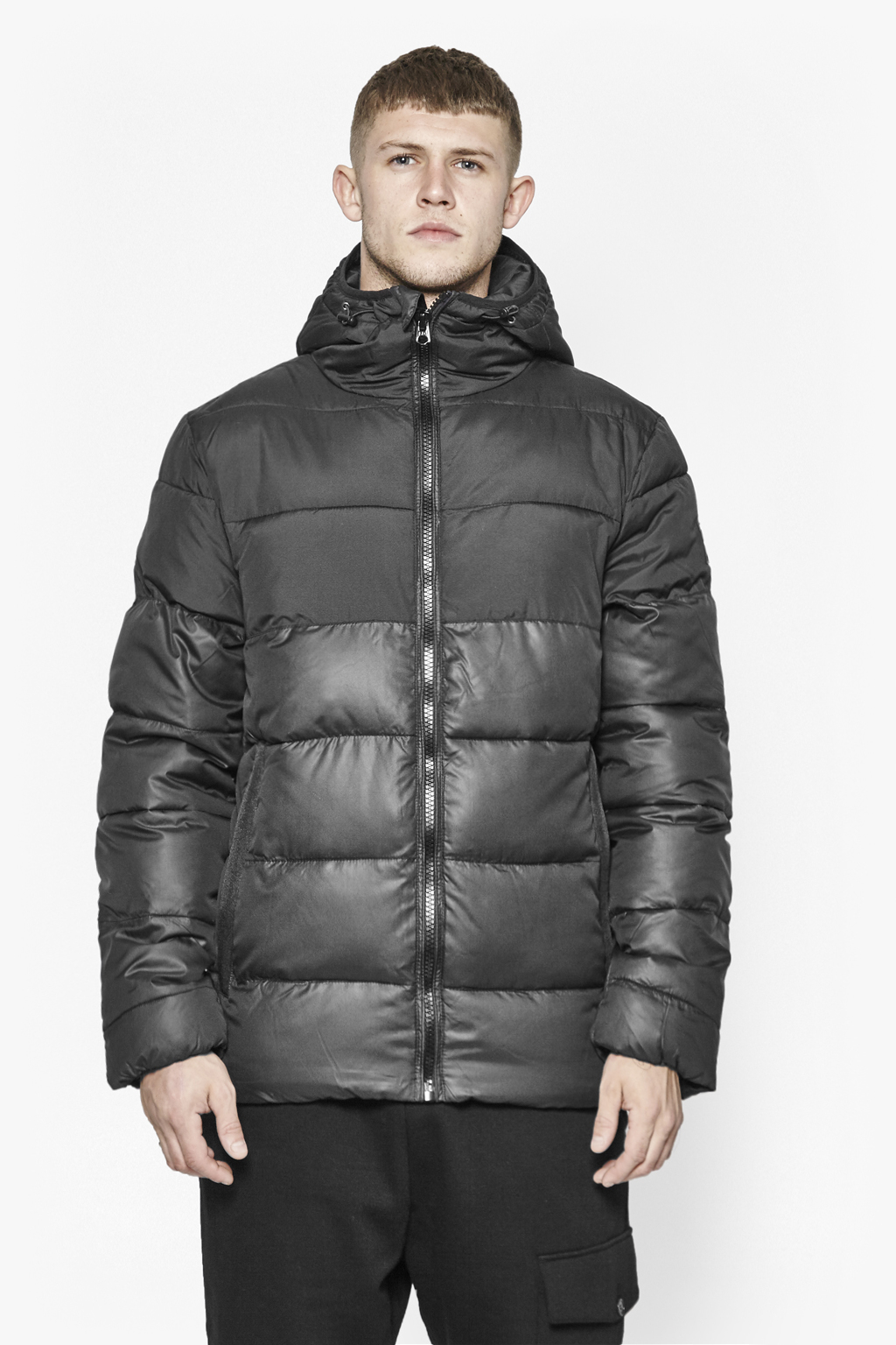 French connection Split Trent Puffa Jacket in Black for Men | Lyst