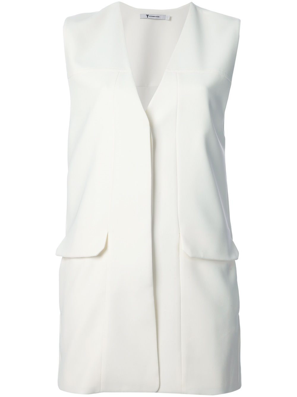 Lyst T By Alexander Wang Oversized Waistcoat in White
