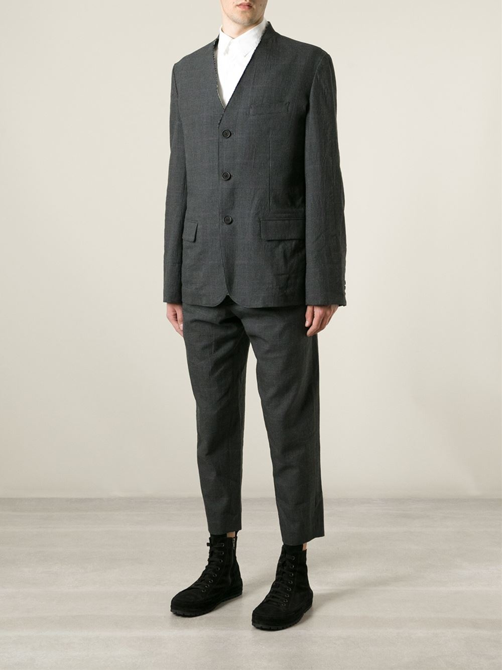 no collar suit jacket