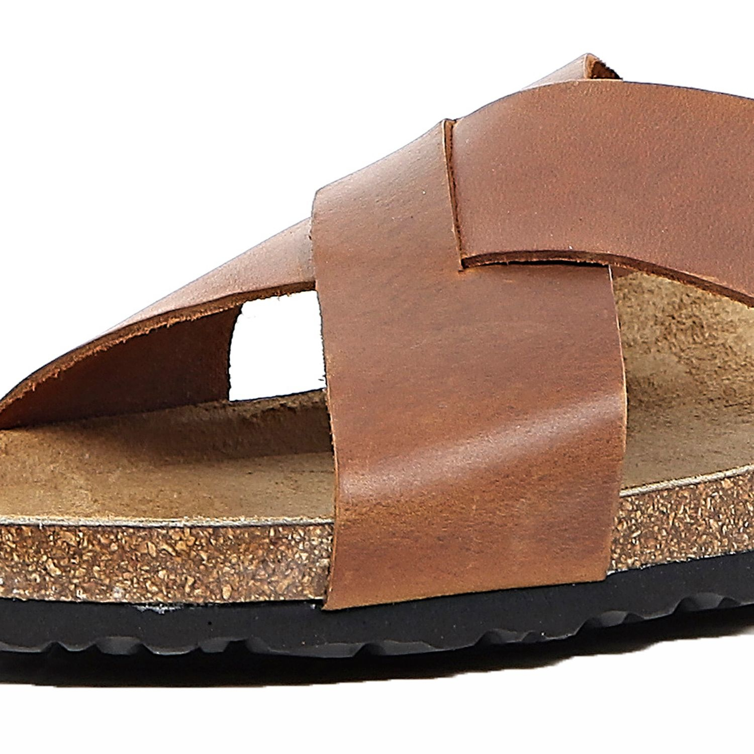 men's two strap leather sandals
