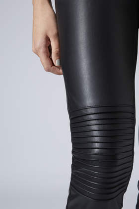 biker leather look leggings