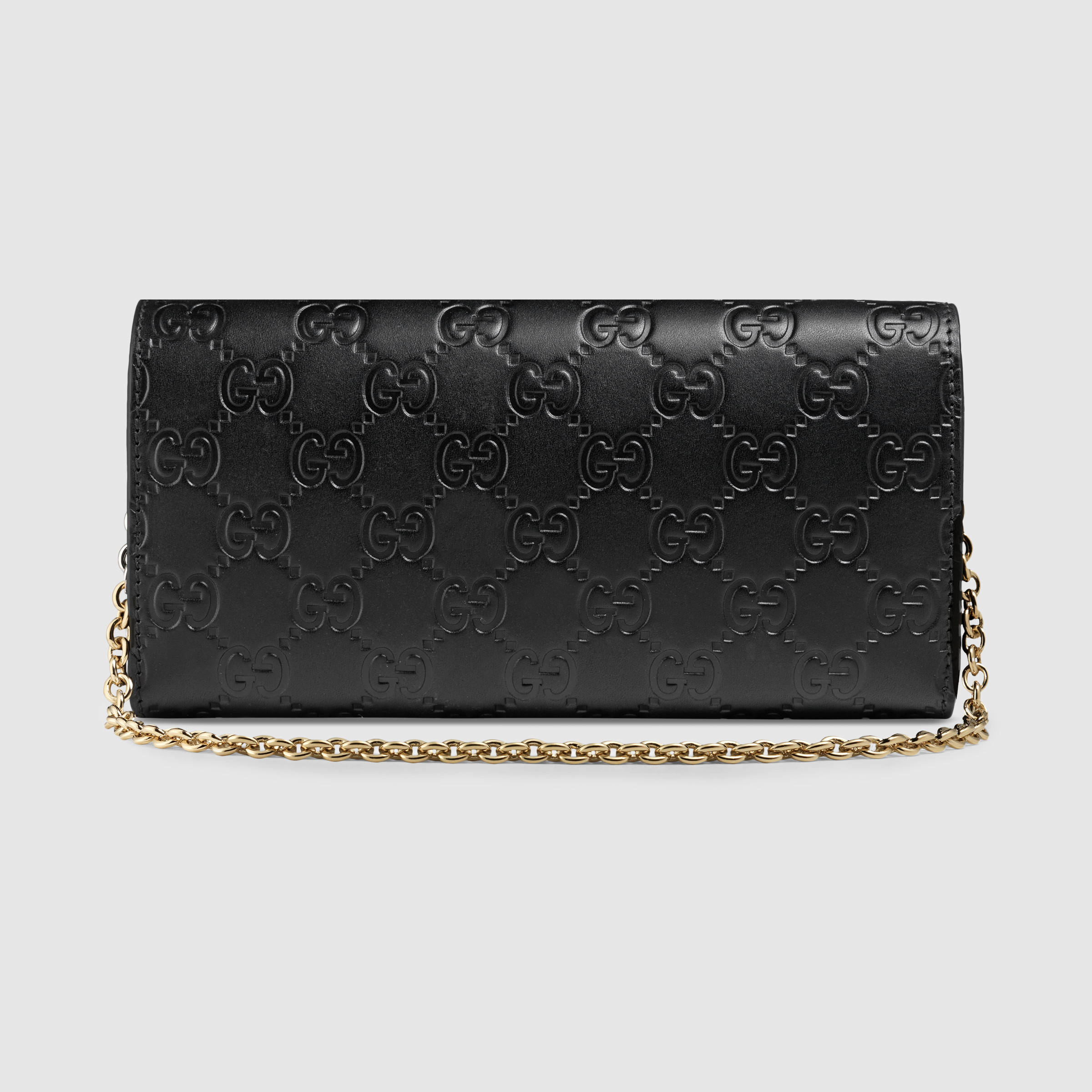 Lyst - Gucci Signature Chain Wallet in Metallic