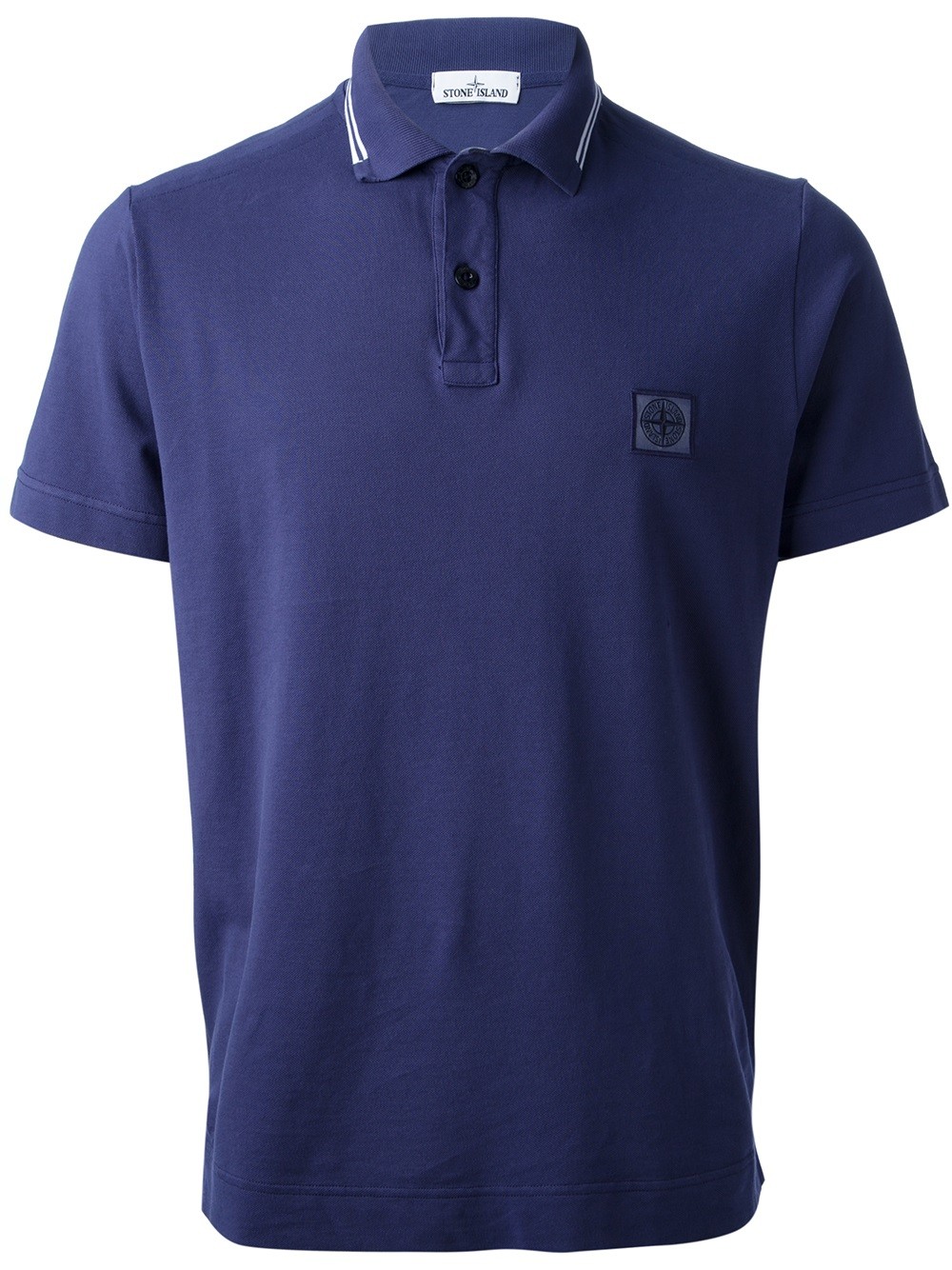 stone island embroidered logo polo shirt