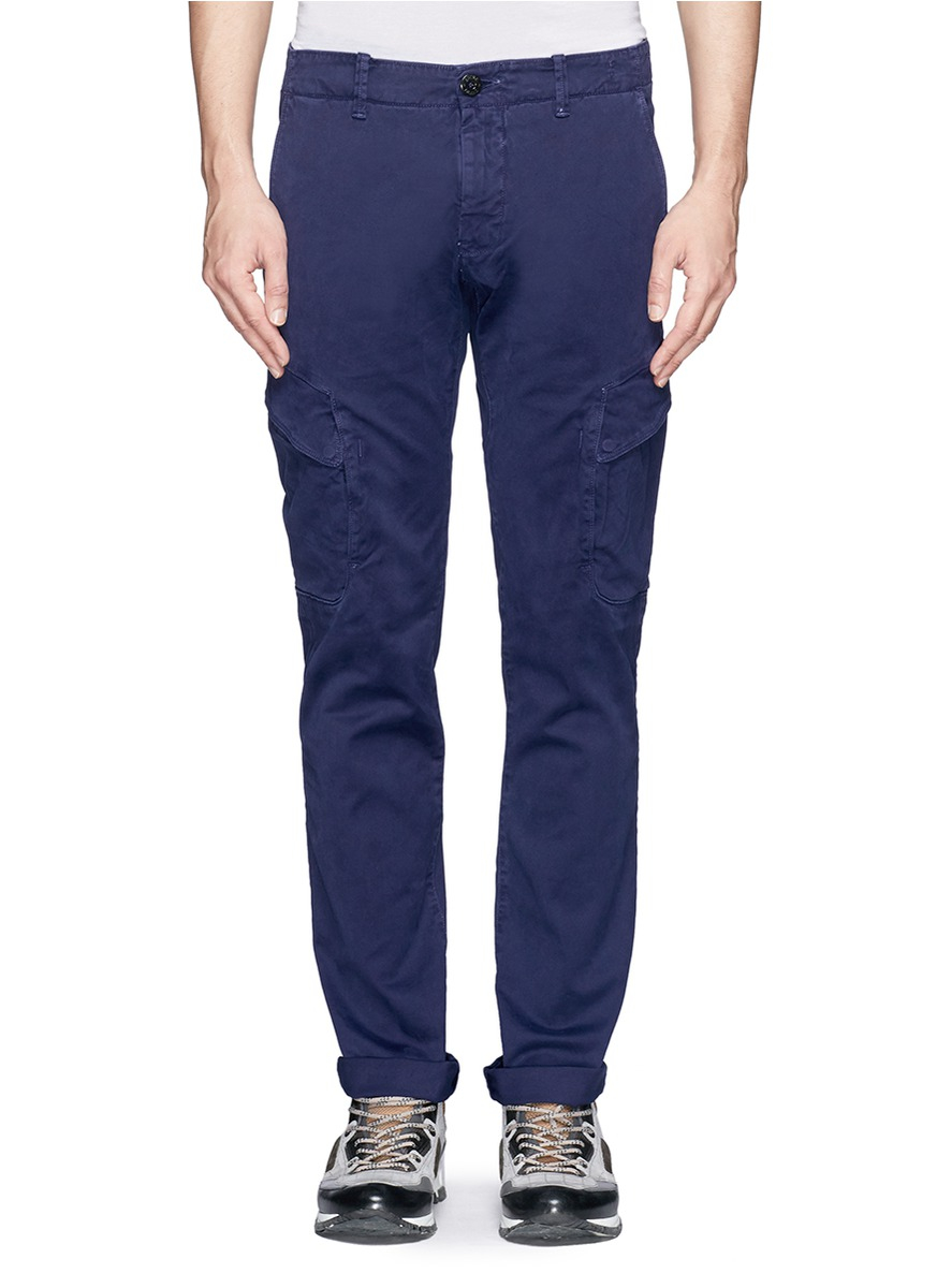 stone island garment dyed cargo pant