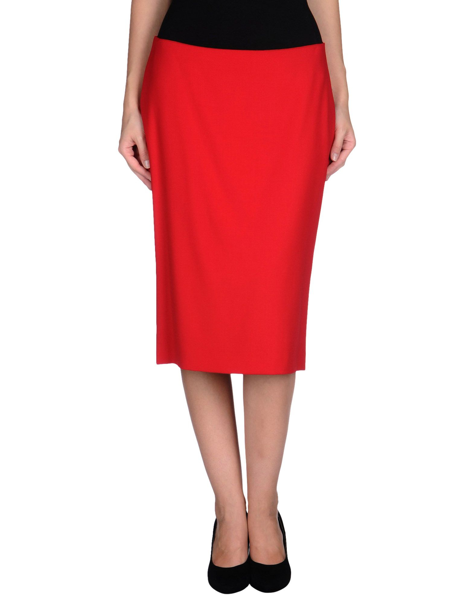 Dolce & gabbana Knee Length Skirt in Red | Lyst