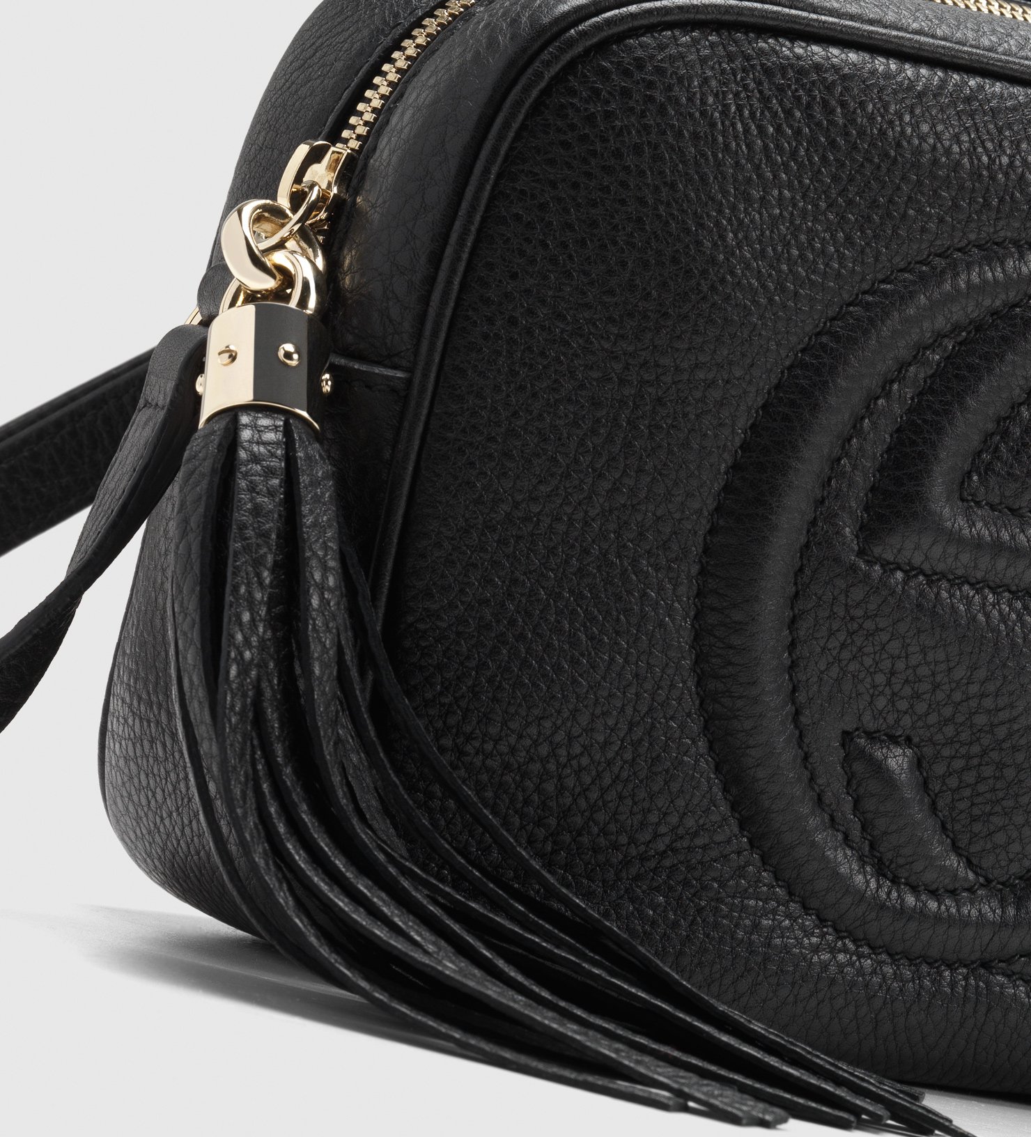 Gucci Soho Leather Disco Bag in Black - Lyst
