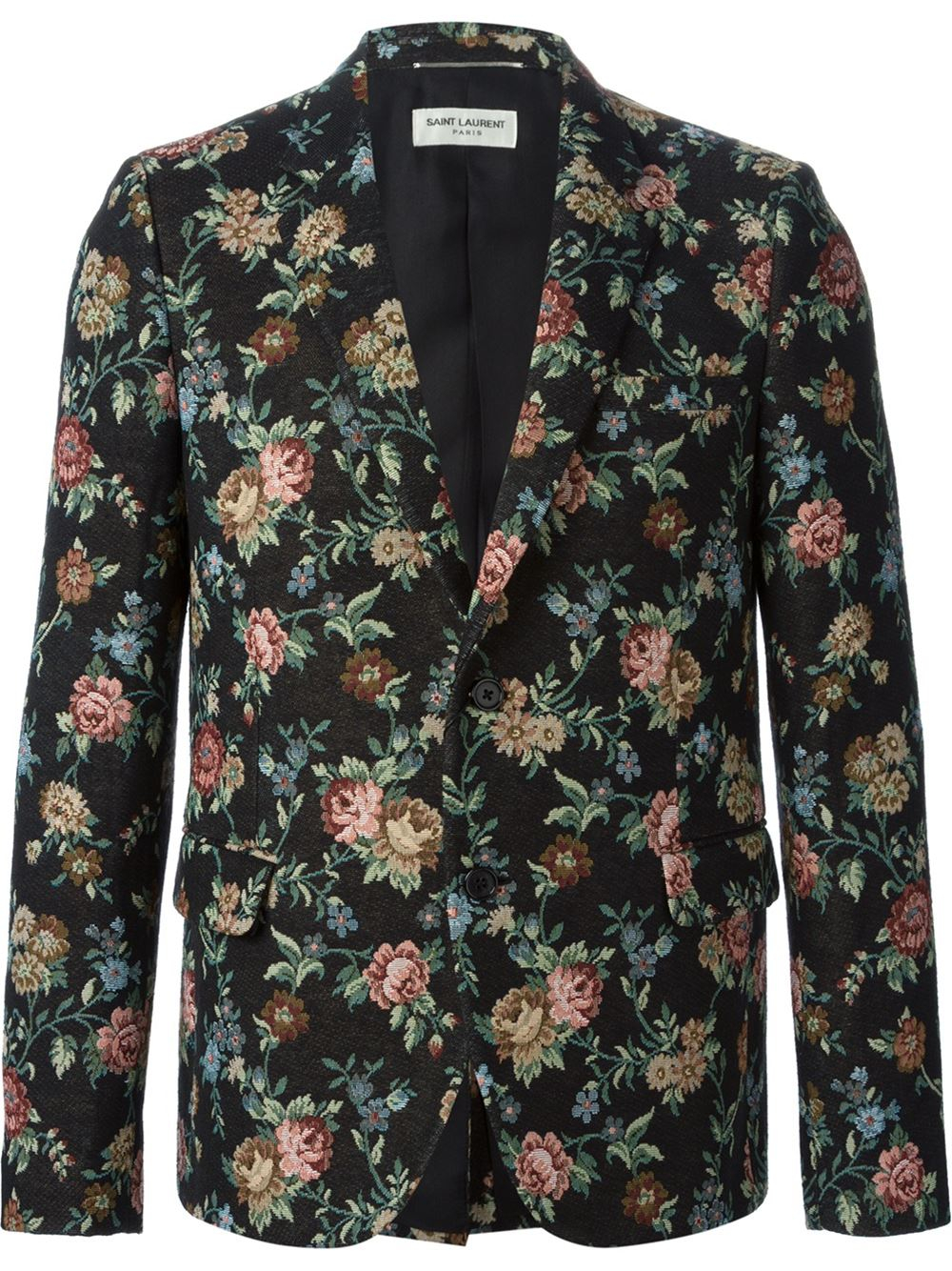 floral jacquard blazer