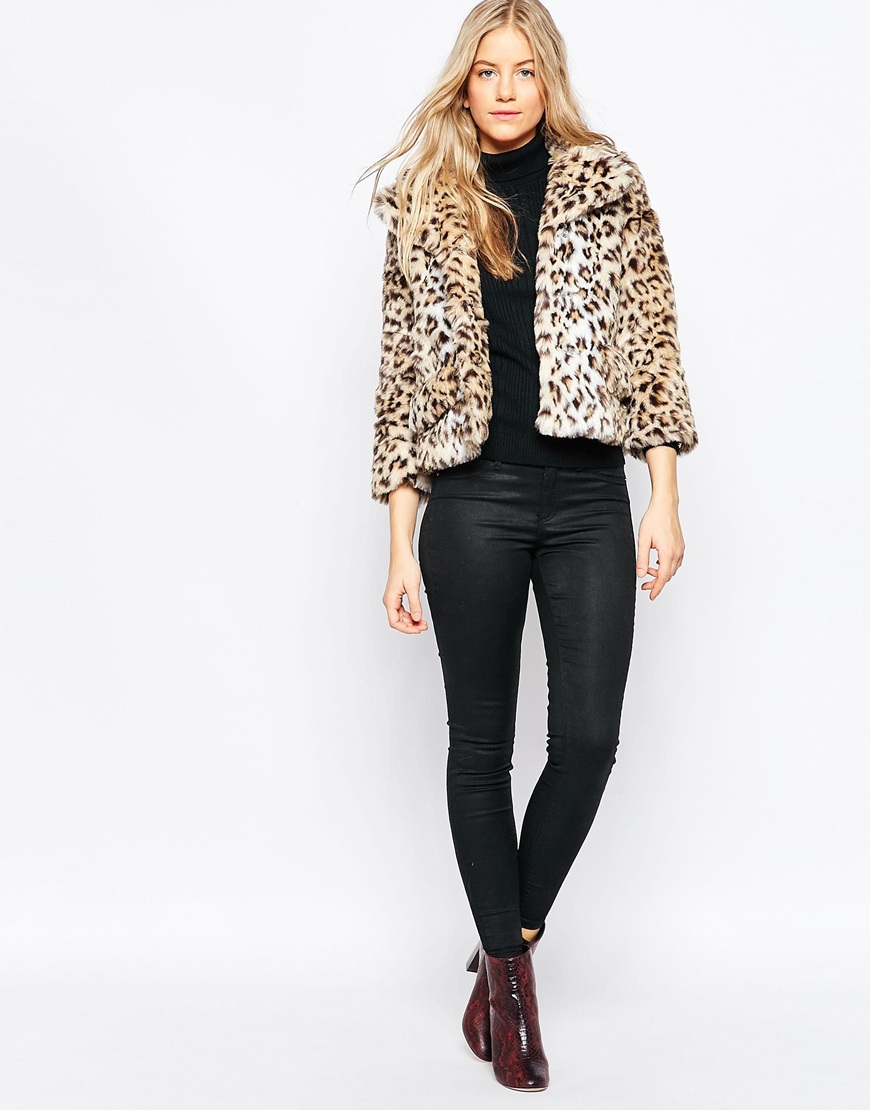 short leopard jacket