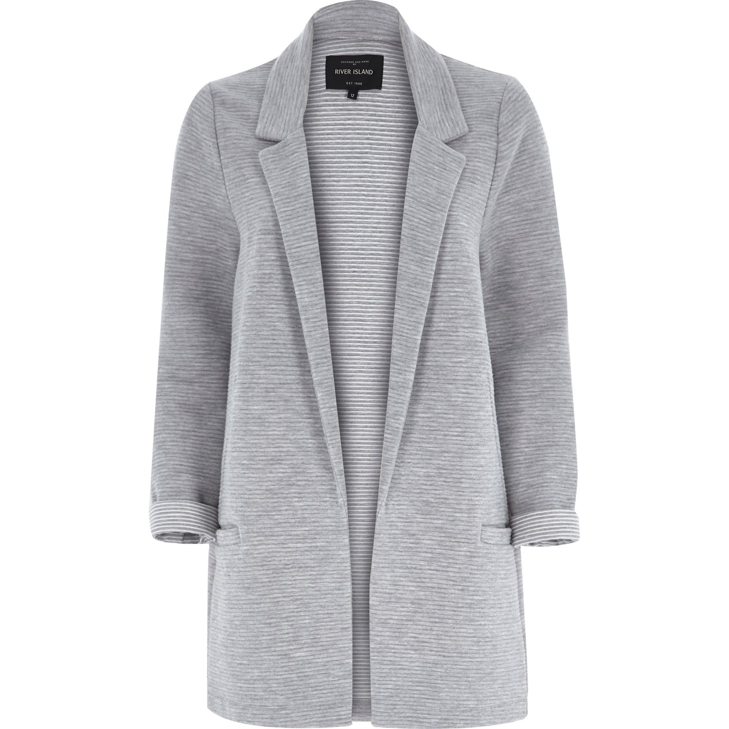 grey jersey blazer womens