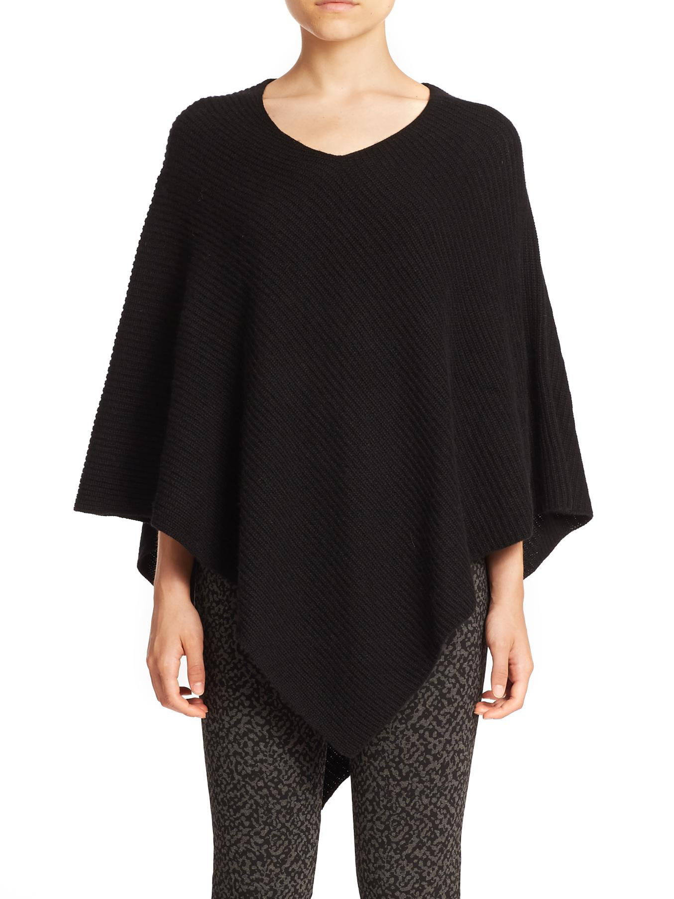 wool and cashmere poncho