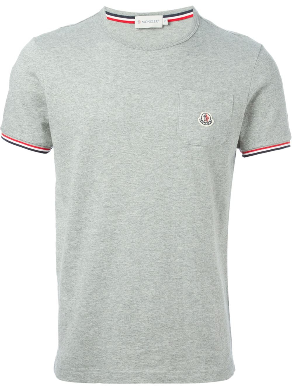 Moncler Crew-Neck T-Shirt in Grey (Gray 