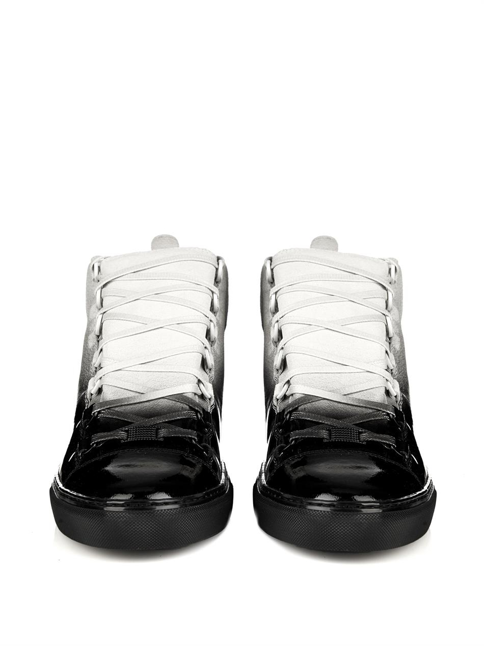Balenciaga Arena Ombré-Effect High-Top Trainers in Black for Men - Lyst