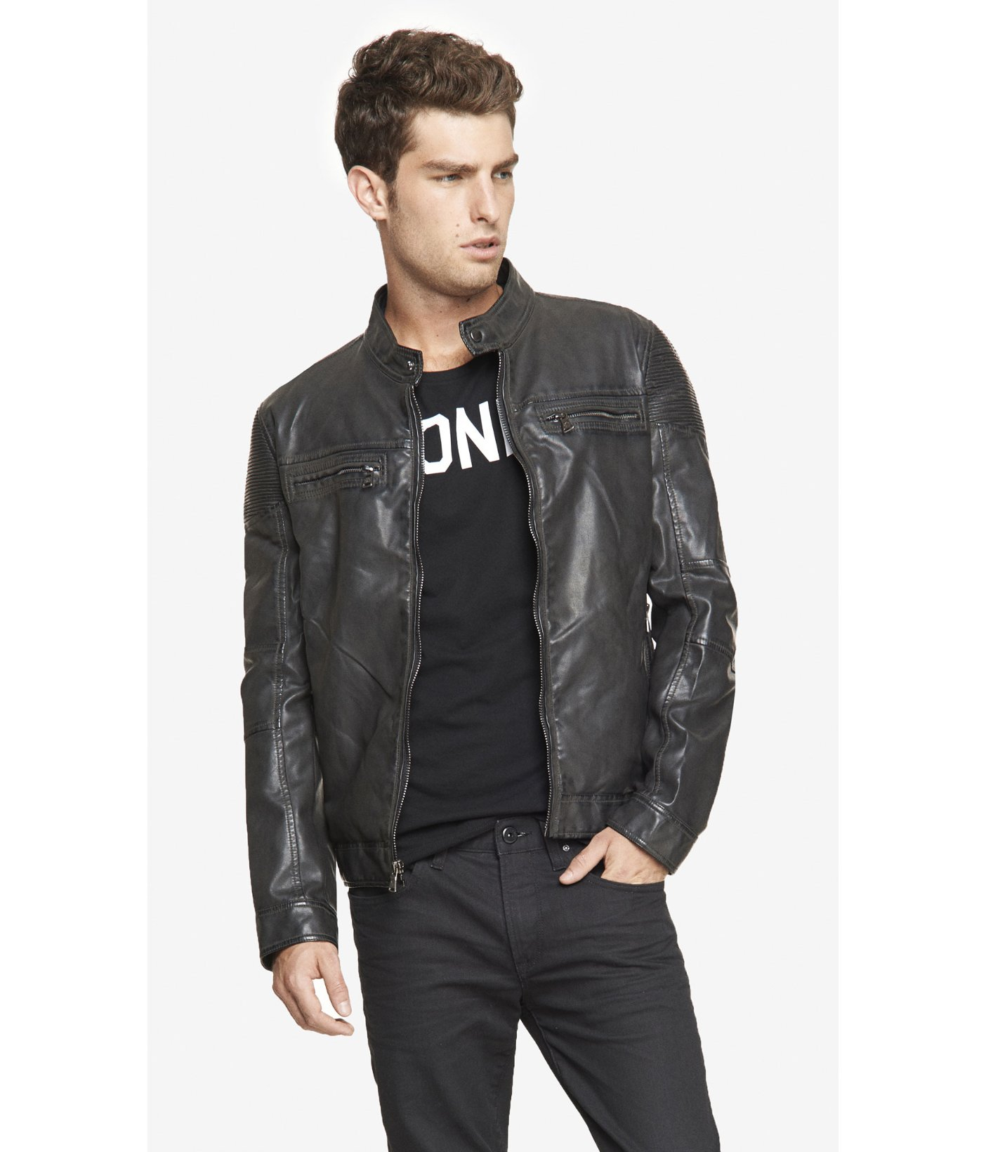express leather jacket