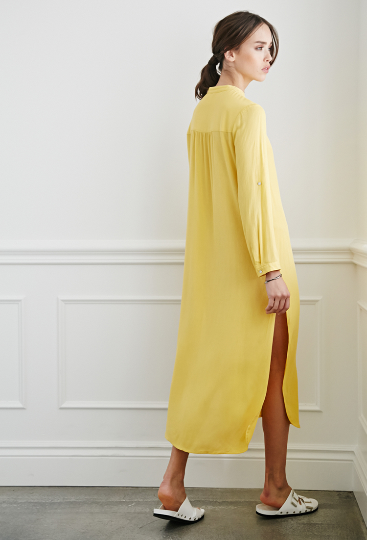 long line shirt dress