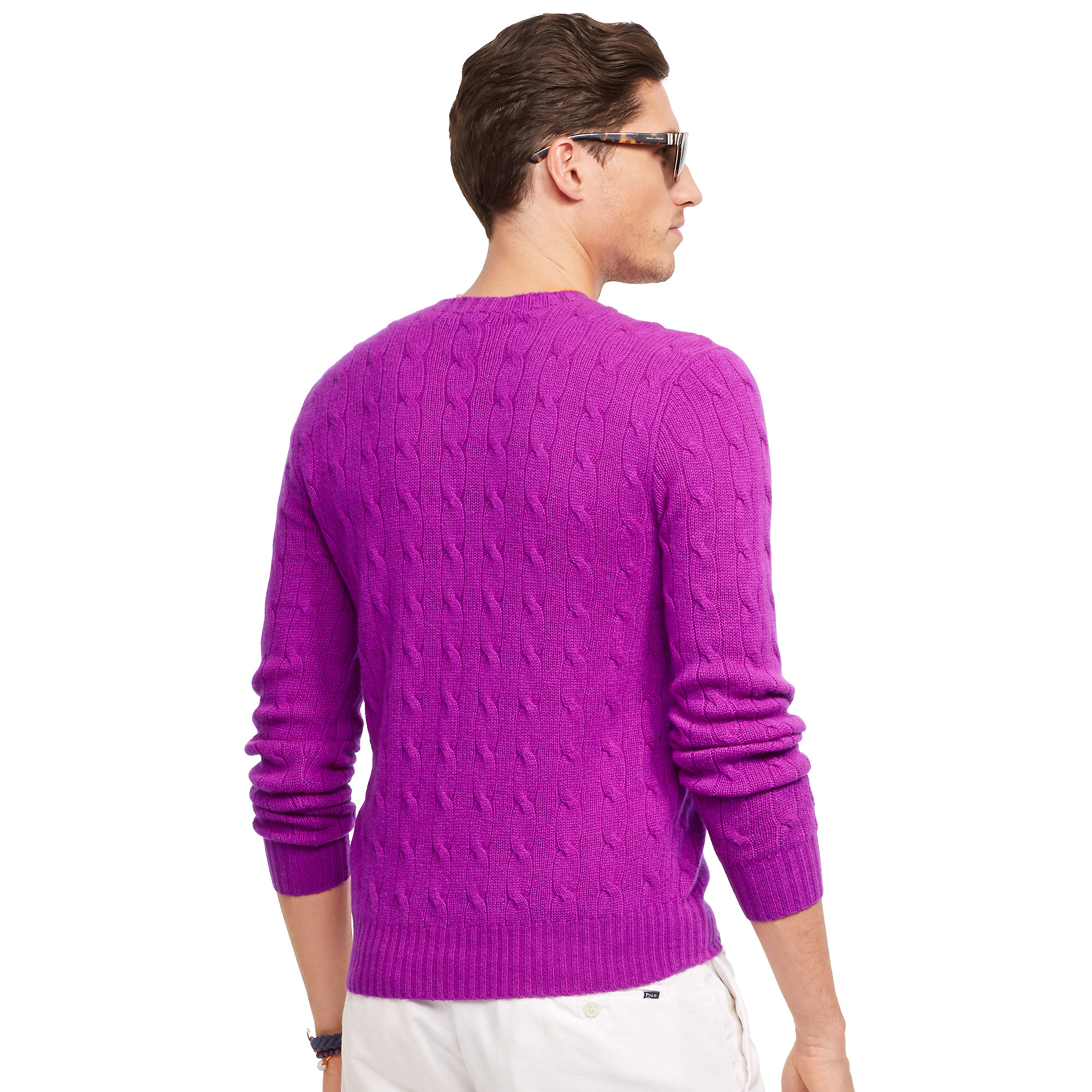 Polo Ralph Lauren Cable-Knit Cashmere Sweater in Ultra Purple (Purple ...