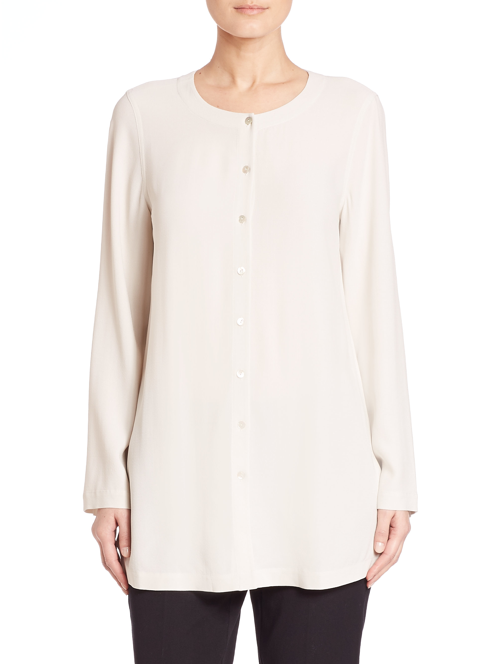 silk button down shirt