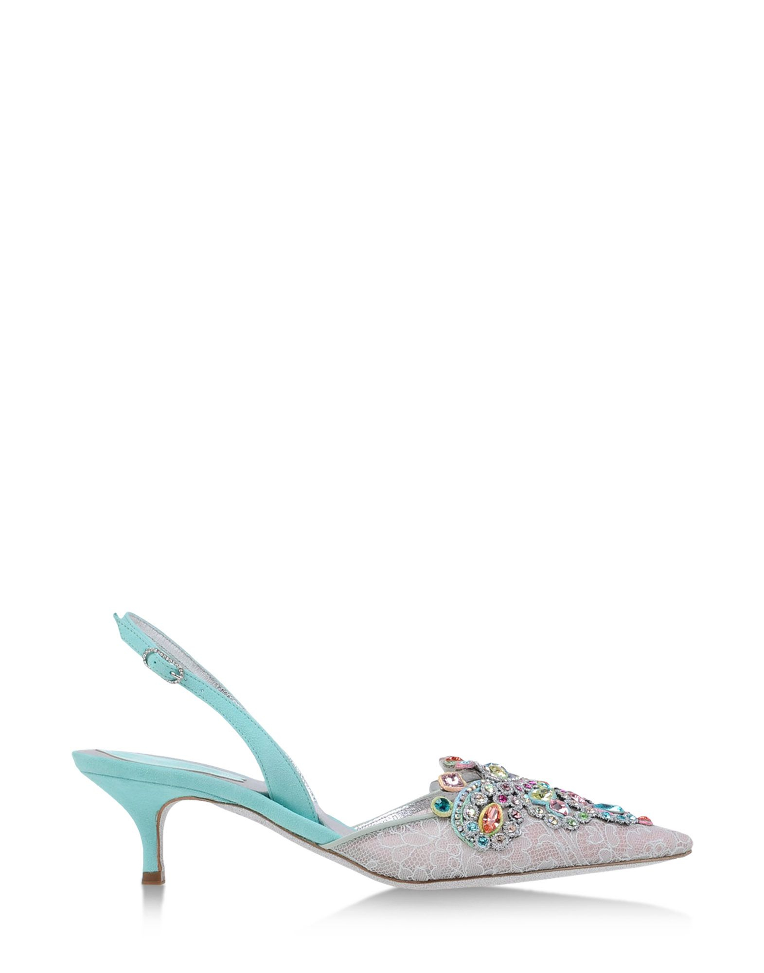 rene caovilla blue heels