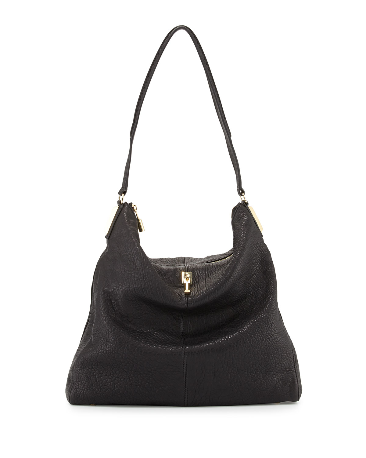 Lyst - Elizabeth And James Pyramid Leather Hobo Bag in Black