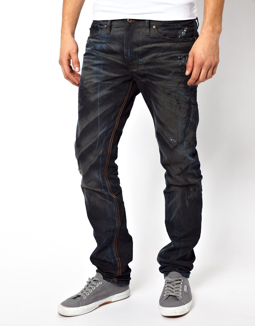 Lyst - Diesel Jeans Shioner 824Y Slim Fit Color Mutation Dark Wash in ...
