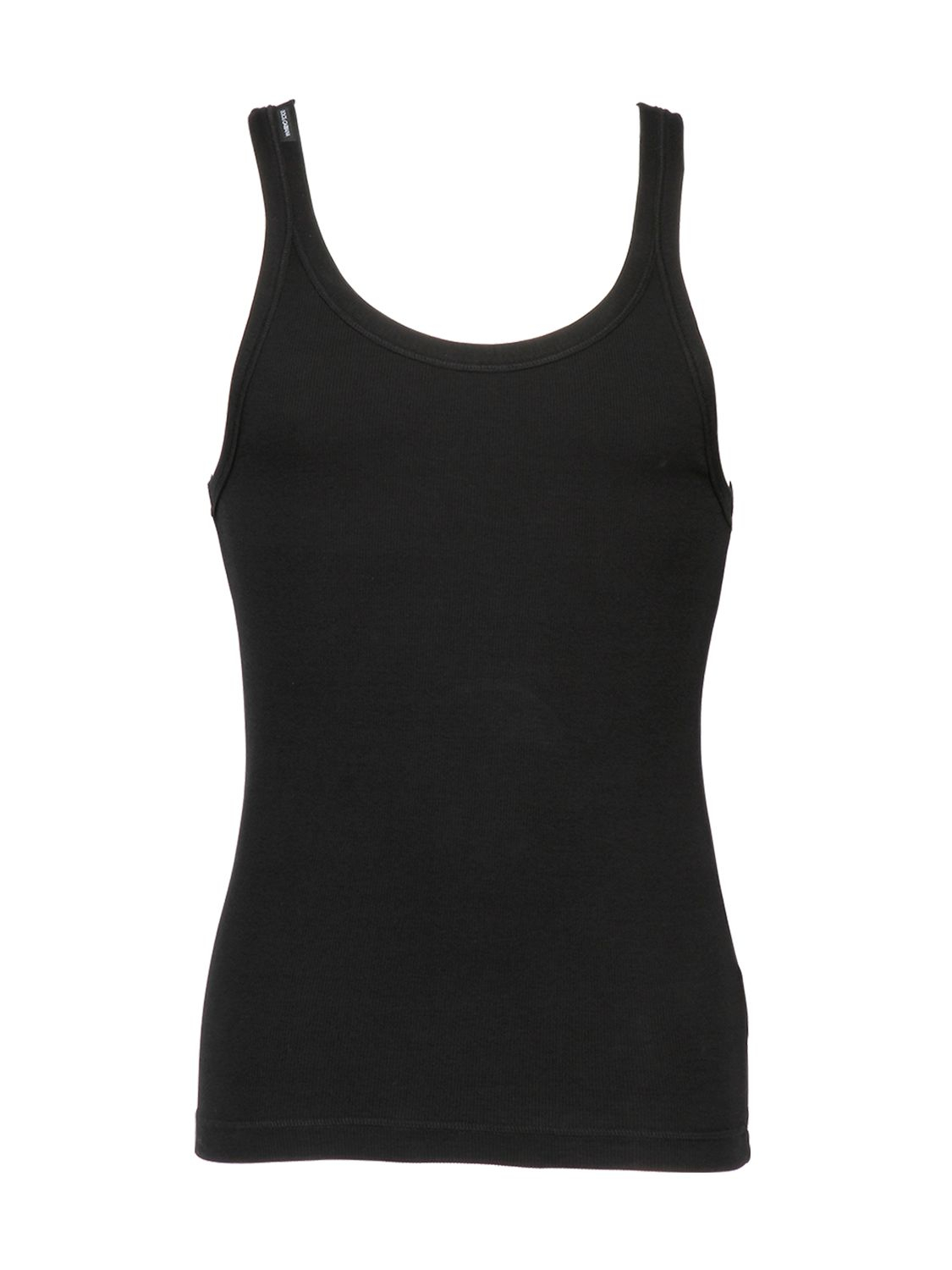 Lyst - Dolce & Gabbana Ribbed Stretch Cotton Jersey Tank Top in Black ...