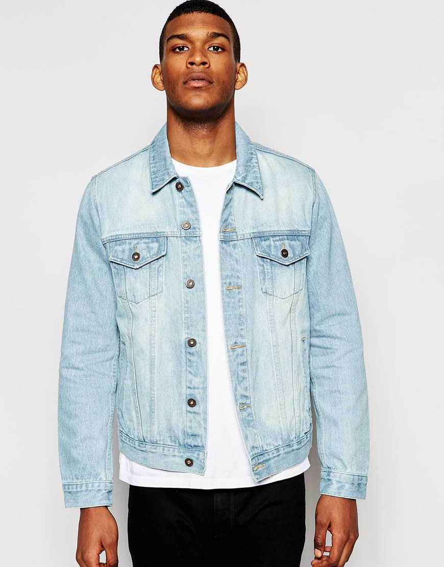 bleached denim jacket mens