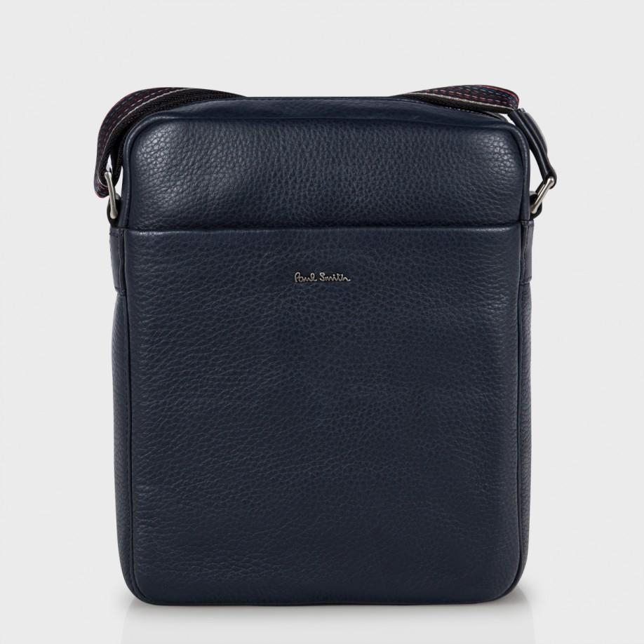 Lyst - Paul Smith Navy Leather &#39;City Webbing&#39; Small Cross-Body Bag in Blue for Men