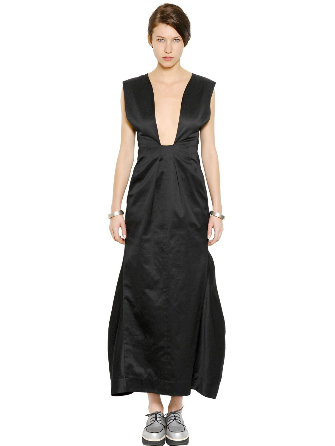 cotton satin dress