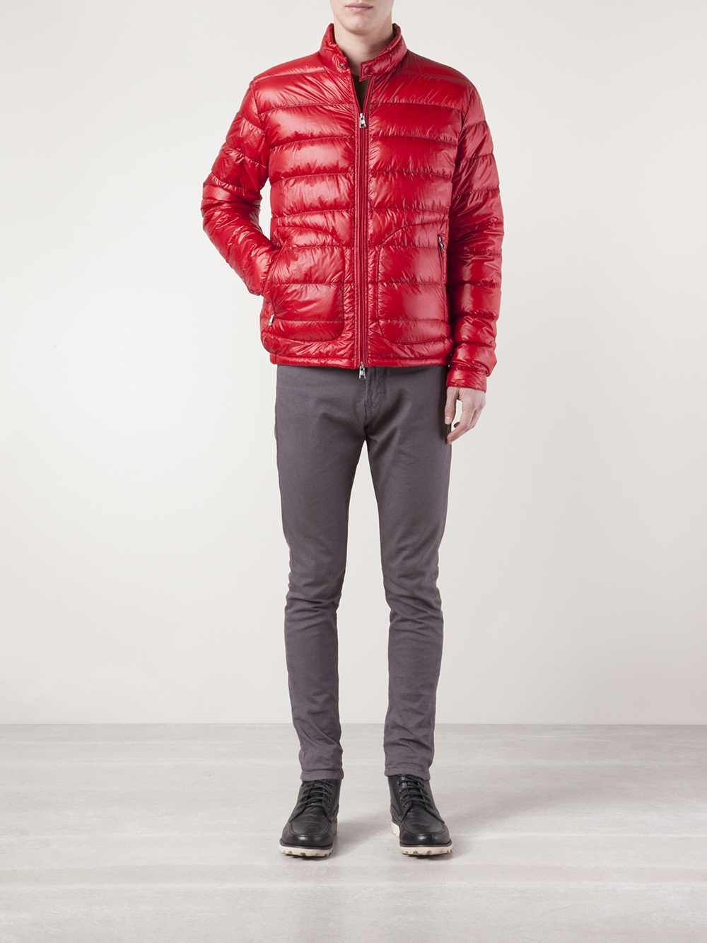 red moncler puffer jacket