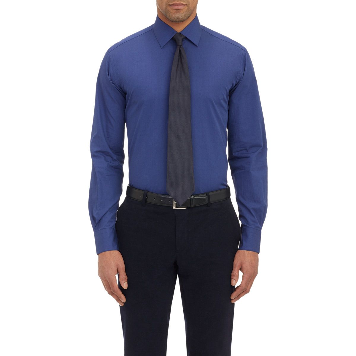 Piattelli Poplin Dress Shirt In Blue For Men NAVY Lyst