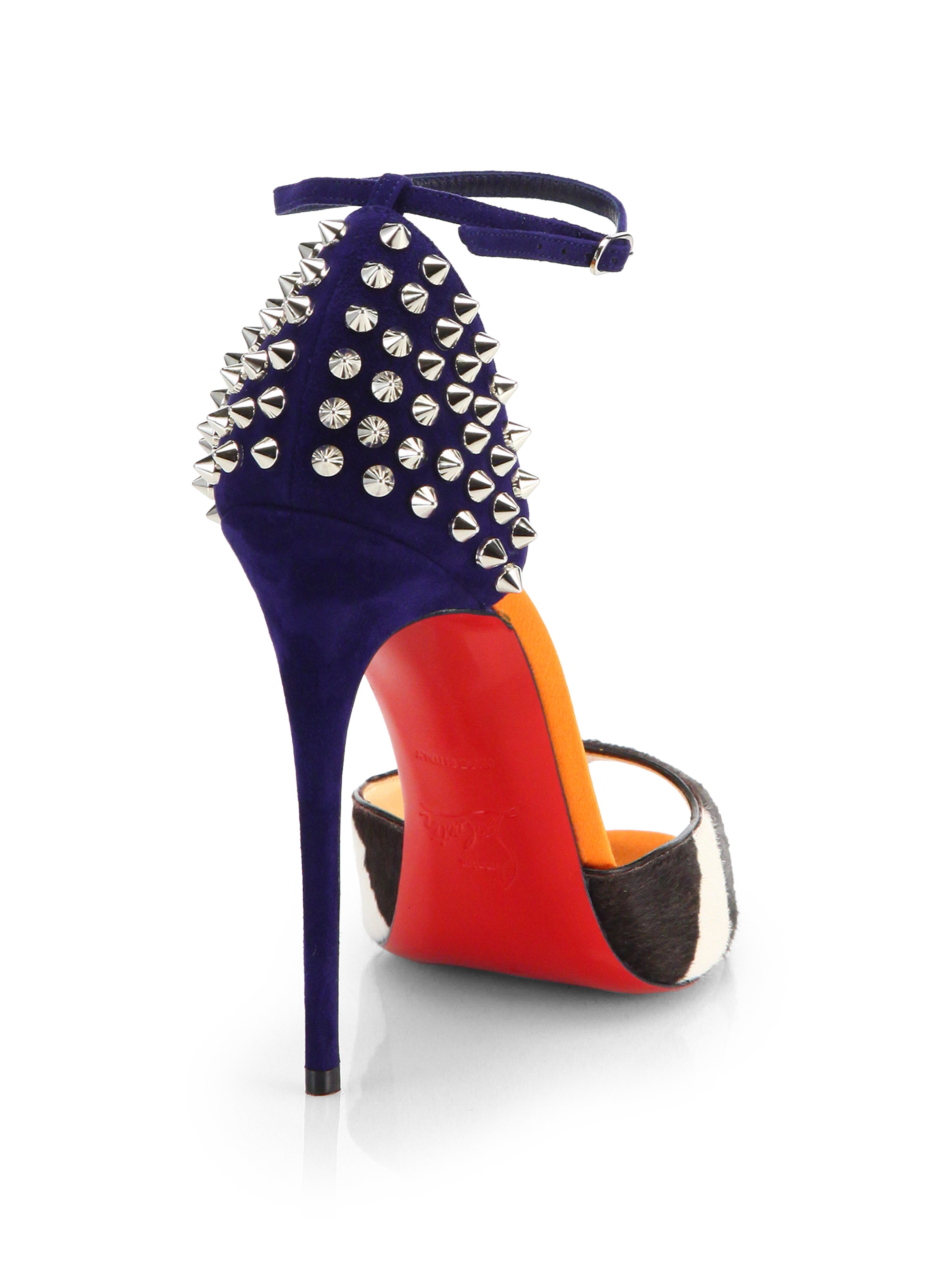 christian louboutin feticha suede pumps  