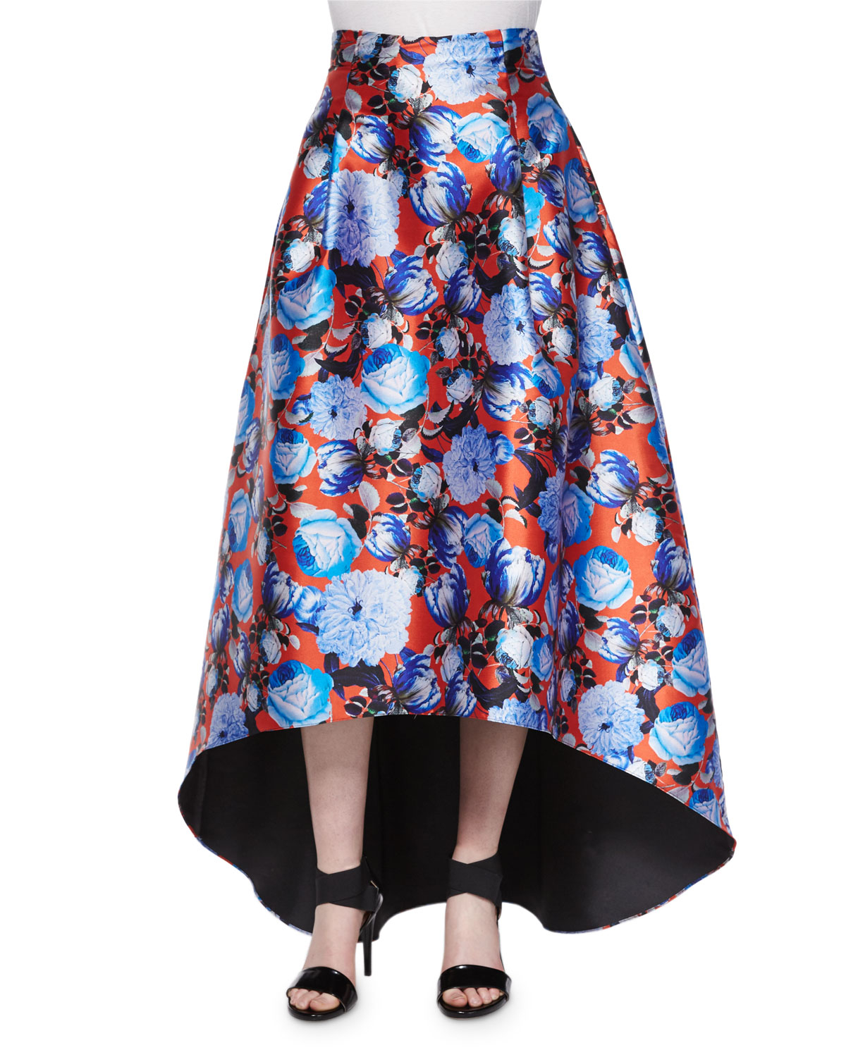 Lyst - Sachin & Babi Floral-print High-low Skirt in Blue