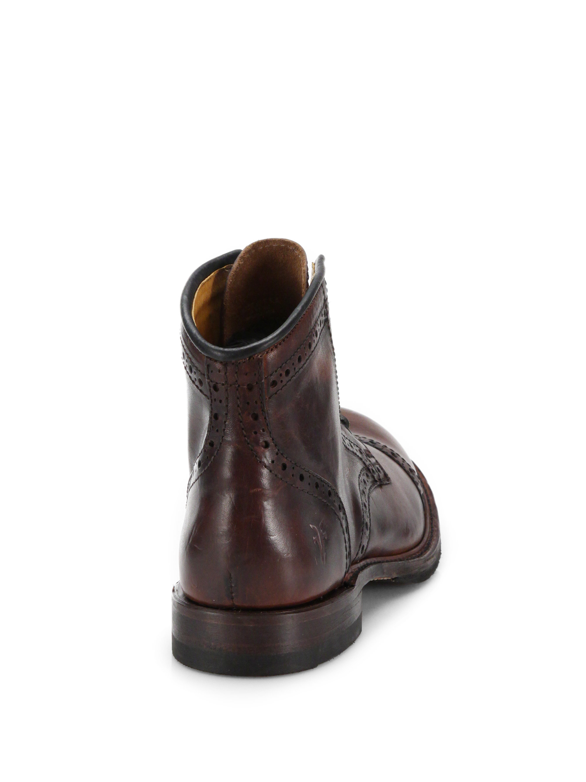 frye logan brogue cap toe