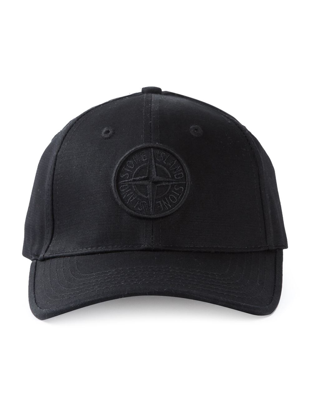 Stone Island Logo Embroidered Cap in Black for Men | Lyst