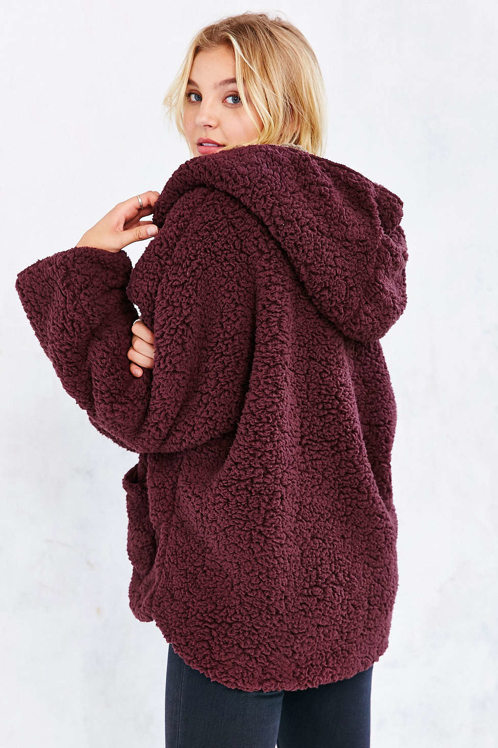 ecote fuzzy reversible jacket