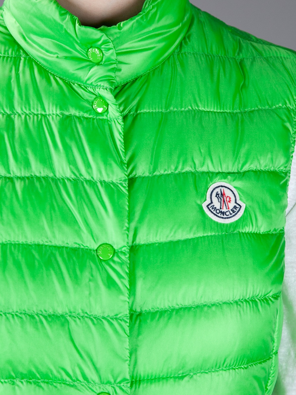 Moncler Liane Quilted Gilet in Green - Lyst