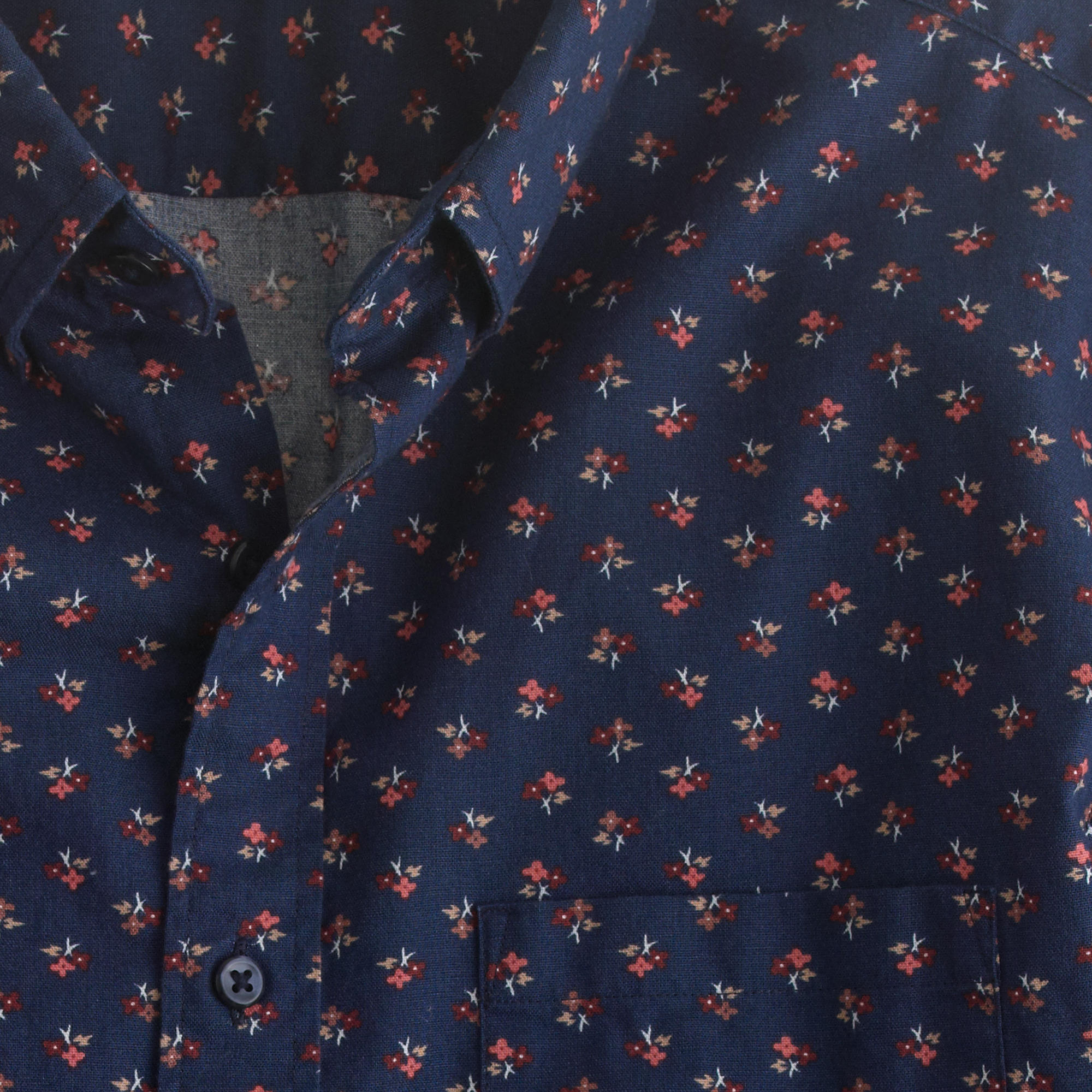 J.Crew Secret Wash Shirt In Navy Floral 